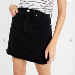 Madewell Black Denim Mini Skirt